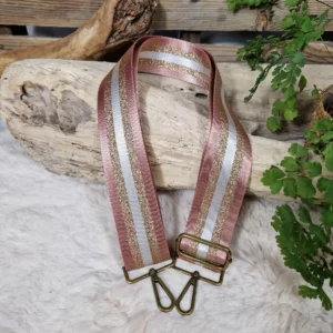 Bandoulière rayures métallisées