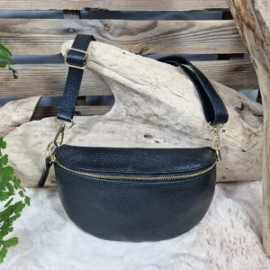 Sac banane en cuir grainé