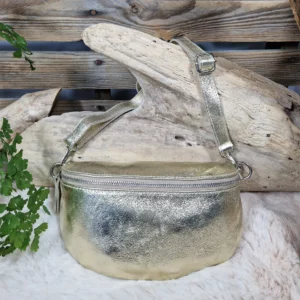 Sac banane en cuir irisé