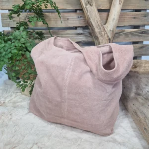 Sac cabas en cuir velours