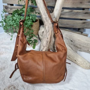 Sac en cuir demi-lune