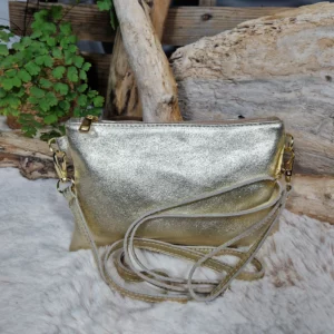 Sac pochette en cuir irisé